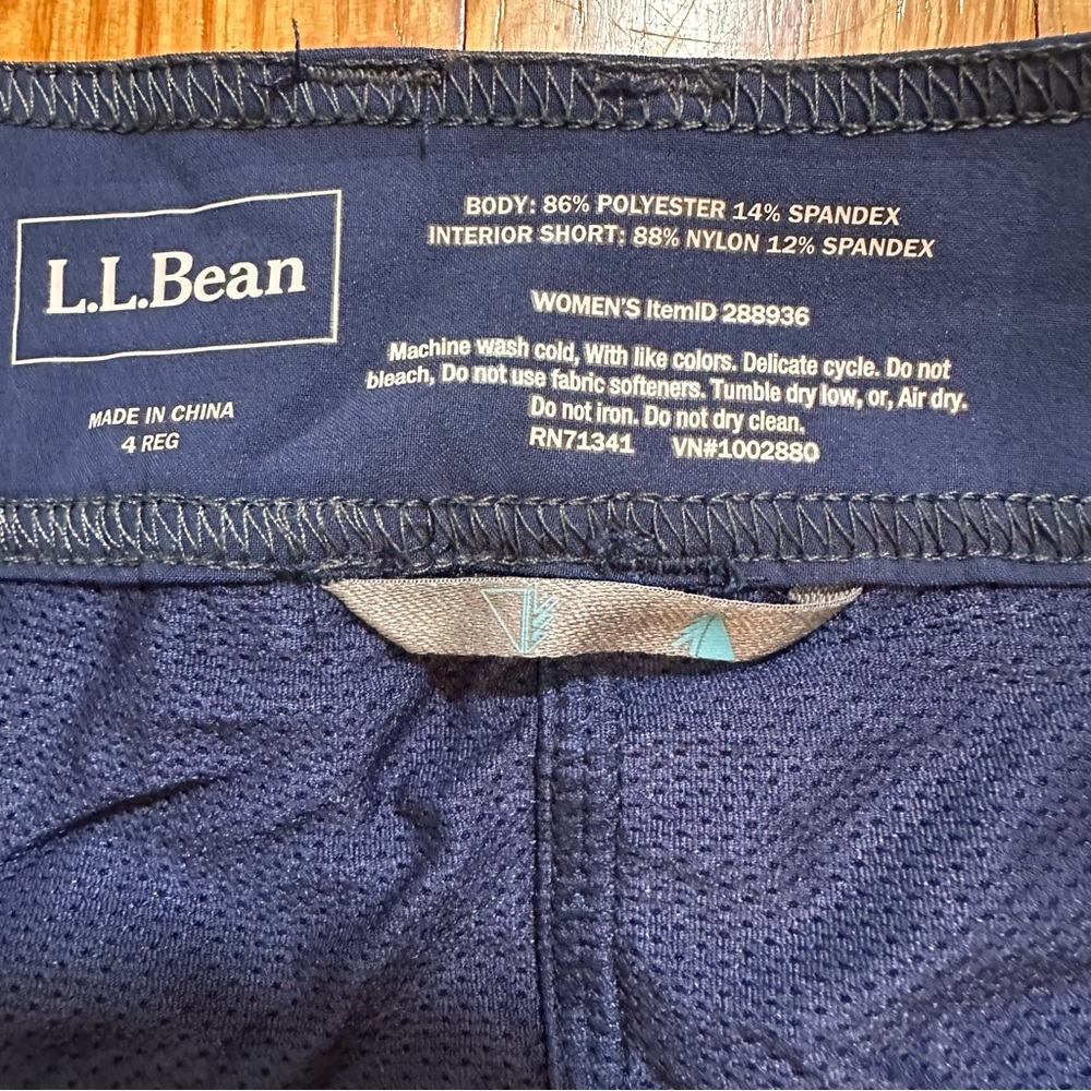 LL Bean Size 4 Navy Blue Run About Skort Skirt Hiking Golf Active Outdoors (#2) - Picture 2 of 9